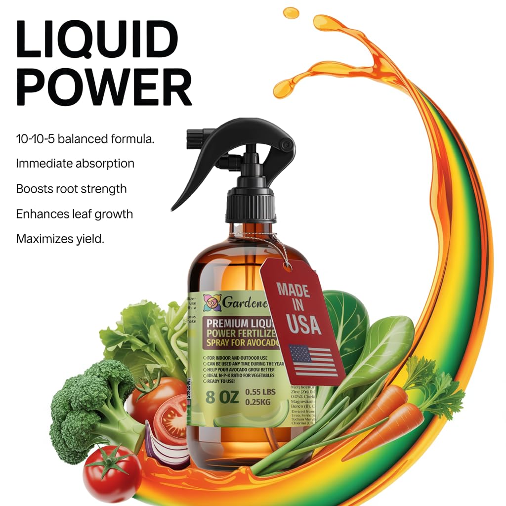Liquid Power Cucumber Fertilizer Spray – Ready-to-Use Liquid Plant Food Mist for Cucumber – Premixed, Easy Application – Fast-Acting Formula for Growth, Roots & Yield – Indoor & Outdoor Use – 8 oz