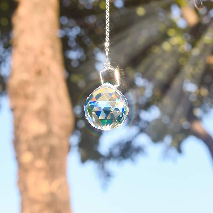 10Ppcs Sun Shine Catcher Chains for Pendant Prisms, 18.11 inch Crystal Prismatic Ball Suspension Chain with Hook for Crystal Prism Decoration DIY Crystal Decoration(10PCS)