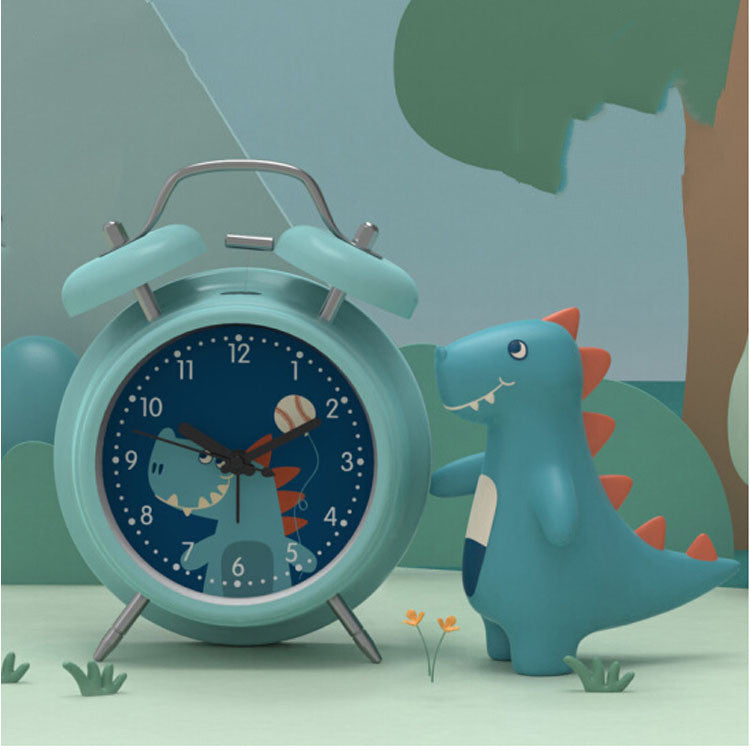 Bag Hair Help Mute Cartoon Small Alarm Clock Luminous Clock Dinosaur Cute Rabbit Bedroom Cute Alarm Clock