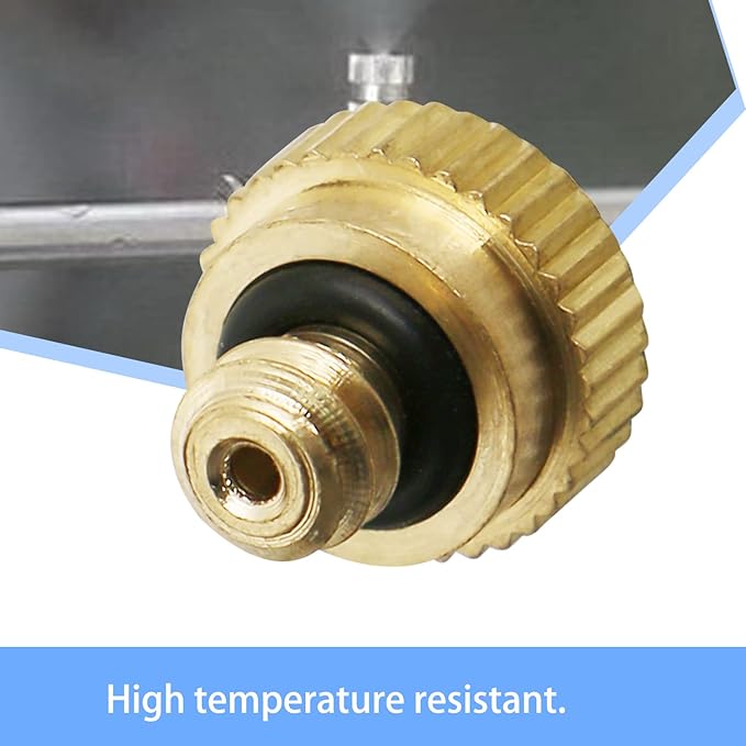 Aopin G 3/16 Brass Misting Nozzles 0.5mm / 0.02" Orifice Atomizing Mister Sprayer Nozzle Suitable For Outdoor Cooling,Garden Irrigation,Fountain, Crop Nutrient Injection, Greenhouse 16 Pcs