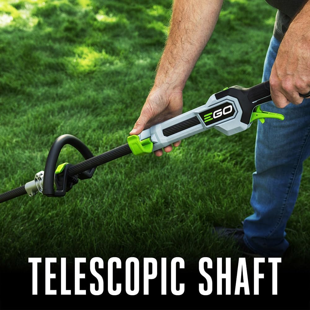 EGO POWER+ String Trimmer, Battery Powered, 16" Trimmer for Weeds and Grass with POWERLOAD, Telescopic Carbon Fiber Shaft, Battery and Charger Not Included - ST1610T