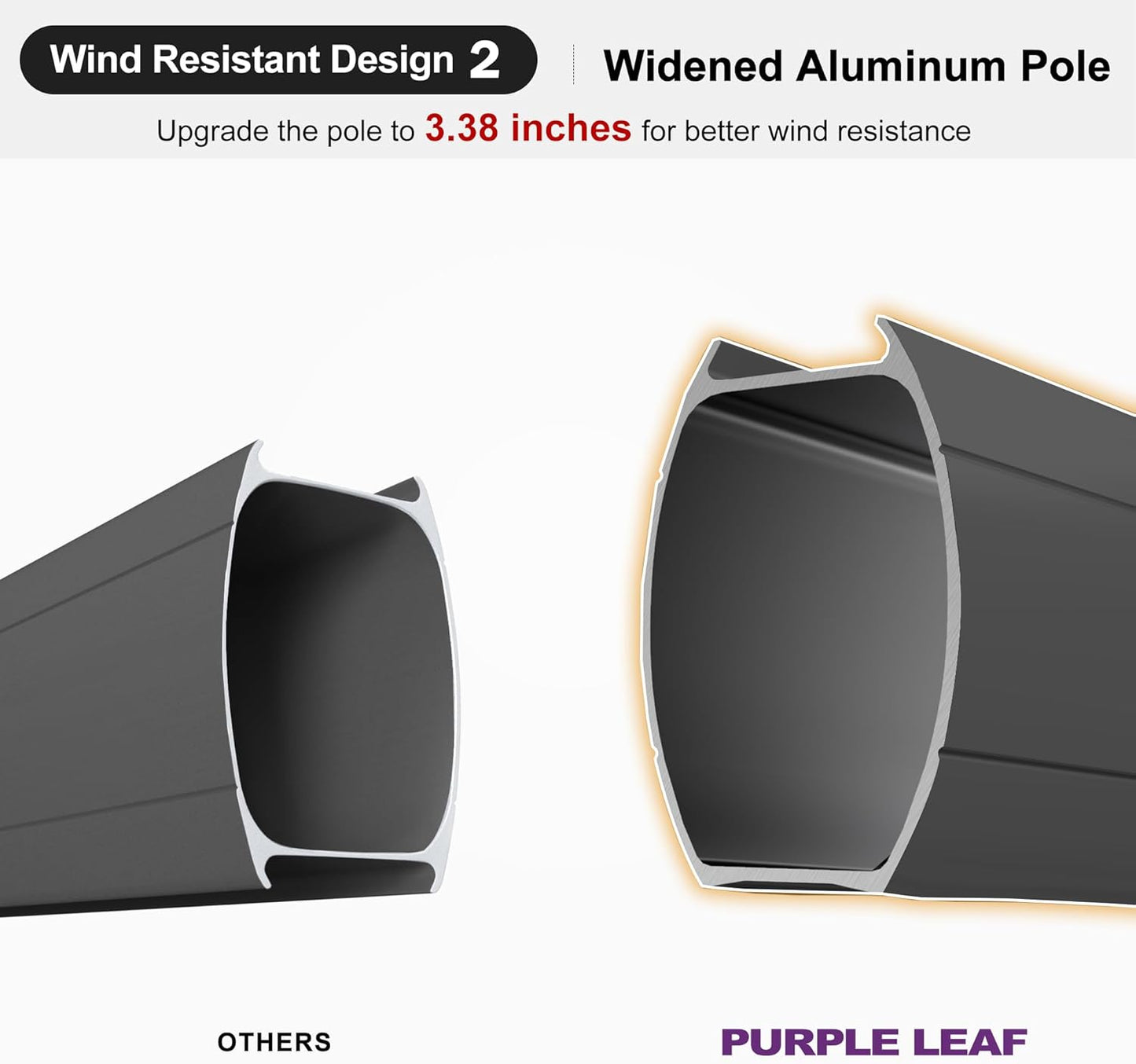 PURPLE LEAF 10ft Patio Umbrella with Base Large Outdoor Square Umbrella Deluxe Hanging Double Top Cantilever Offset Market Umbrella Windproof Garden Umbrella Grey
