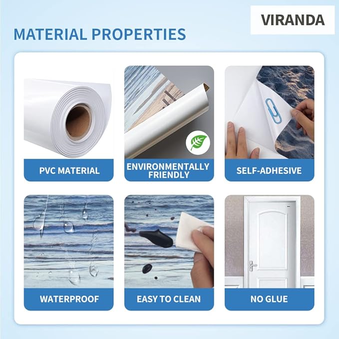 3D Door Stickers Murals - Peel & Stick - PIER - Wallpaper - Self-Adhesive Decals - Removable PVC - Waterproof - Door Poster - Bedroom & Living Room - 33.9" x 78.7"
