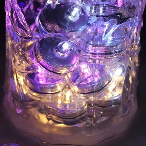 Bright LED Floral Tea Light Submersible Lights for Party Wedding (RGB(Changing Color), 20 Pack)