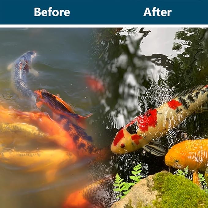 White Koi Pond Filter Pad Fine Bulk - Cut to Fit - Durable Fish Pond Filter Media - Water Garden Aquariums Filter Material - 19.7" x 19.7" x 3/5" - 4/5" Thickness - 3 Pack