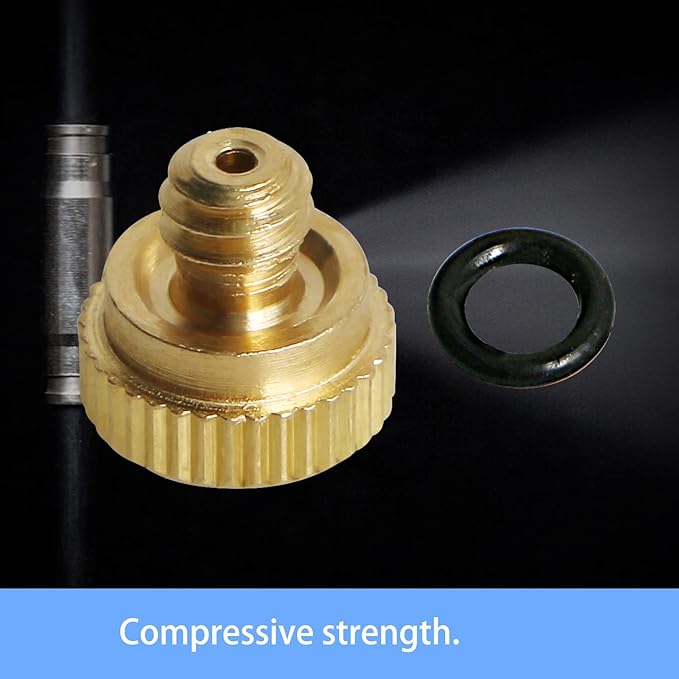 Aopin G 3/16 Brass Misting Nozzles 0.5mm / 0.02" Orifice Atomizing Mister Sprayer Nozzle Suitable For Outdoor Cooling,Garden Irrigation,Fountain, Crop Nutrient Injection, Greenhouse 16 Pcs