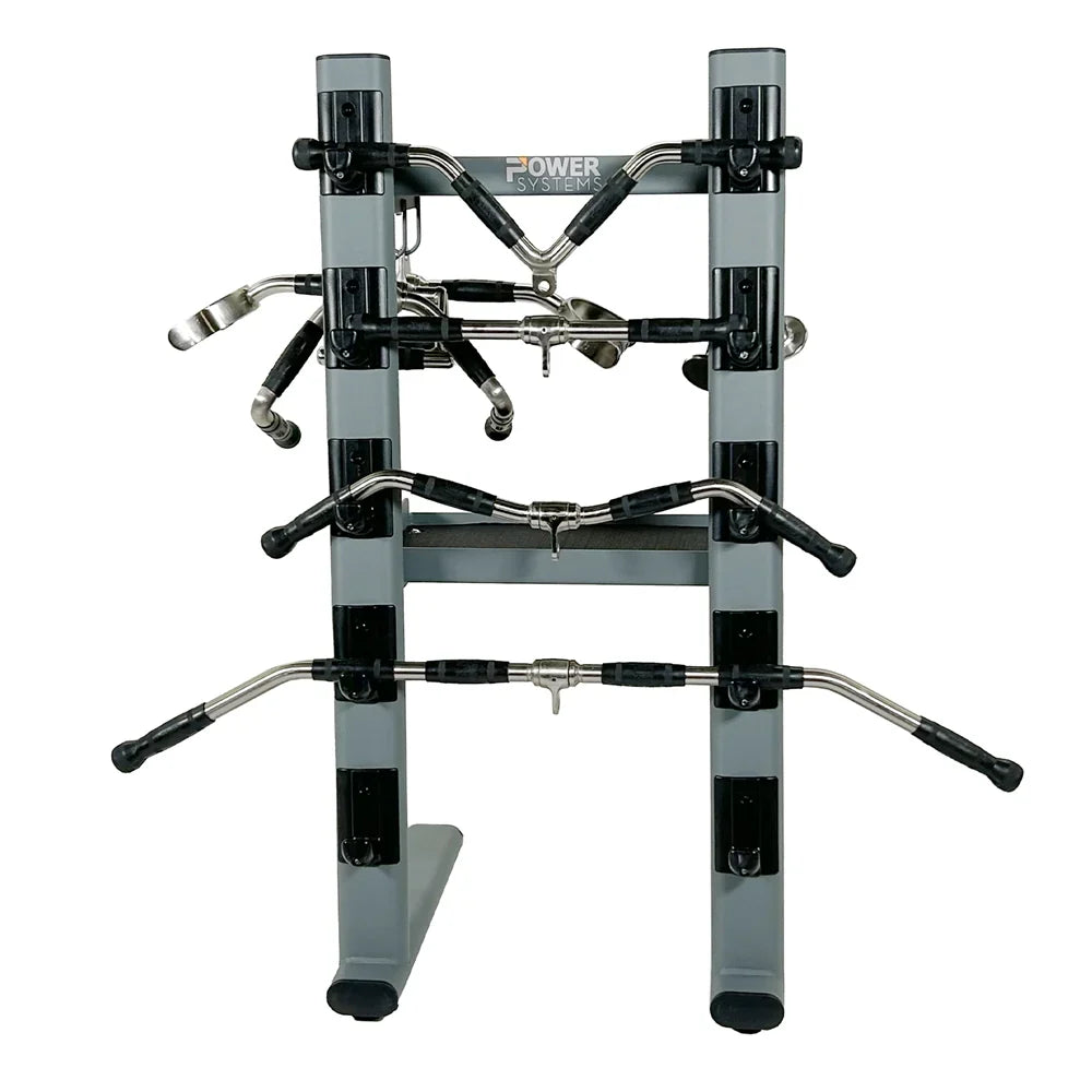 Power Systems Premium Revolving Cable Attachments Bar and Accessory Rack with Attachments