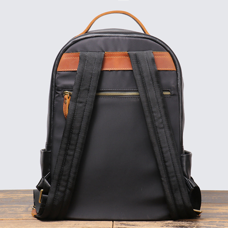 Hot Men's Genuine Leather Top Grain Cowhide Travel Leisure Backpack