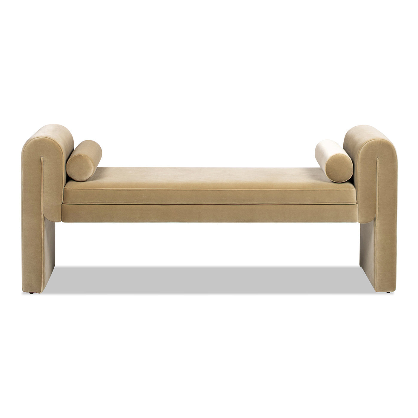 Mason 60.5' Arched Arm Bench with Bolster Pillows