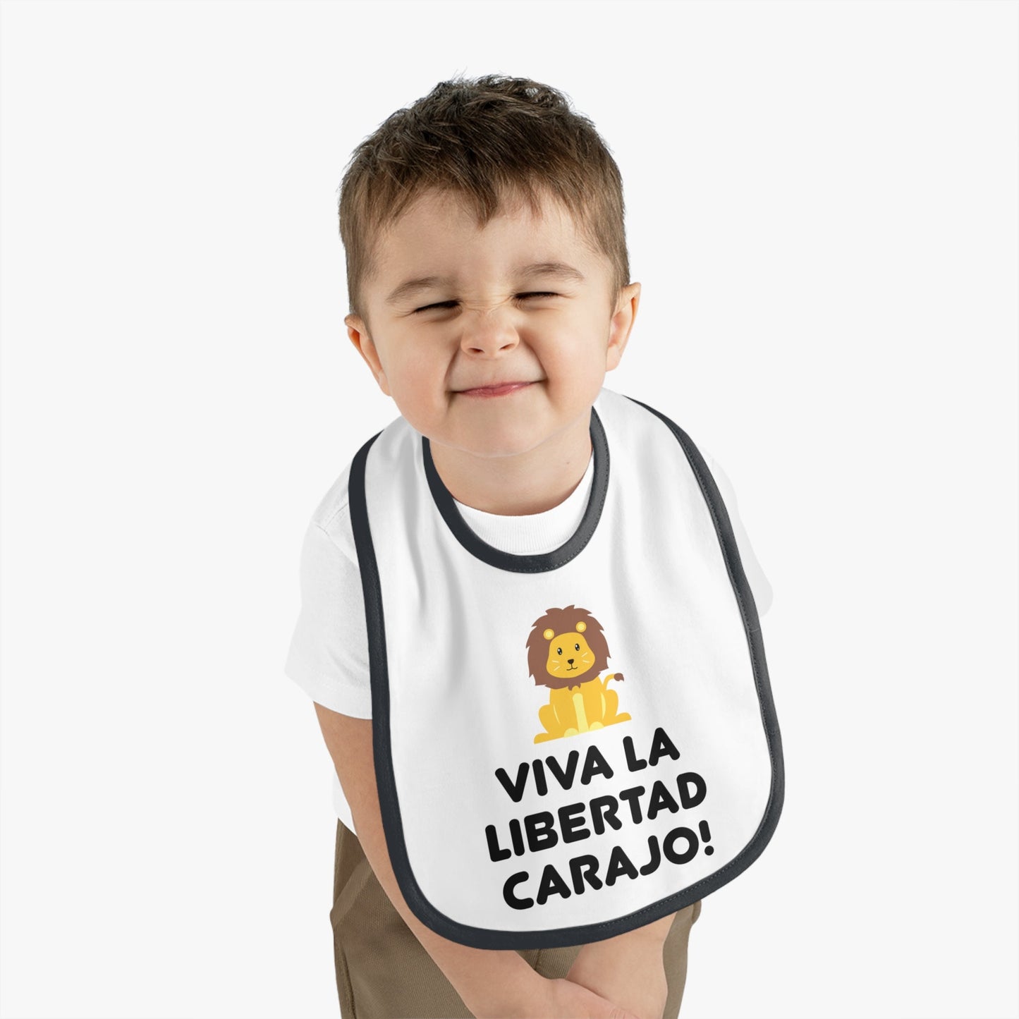 Viva La Libertad Carajo Lion Baby Bib - 4LibertyShop.com