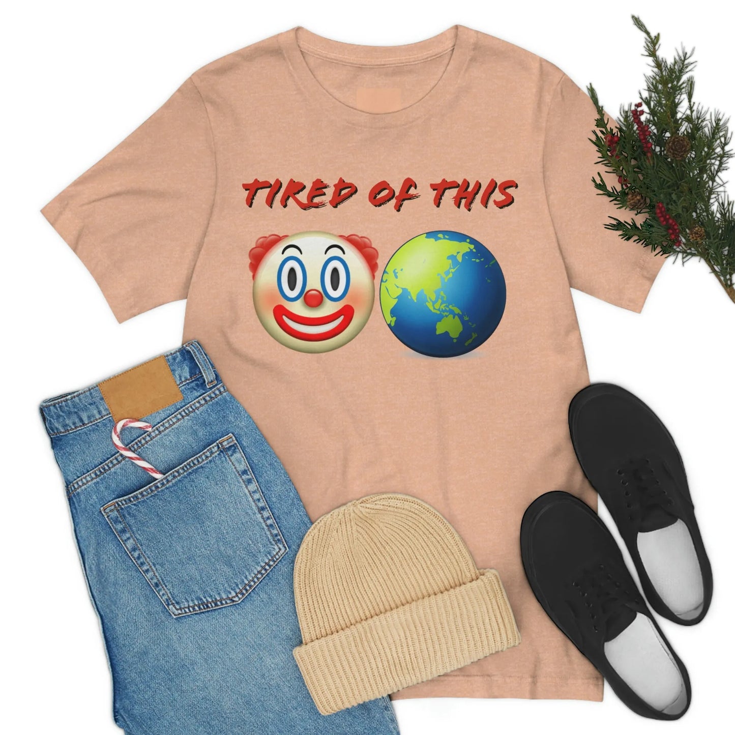 Tired Of This Clown World Emoji T-Shirt