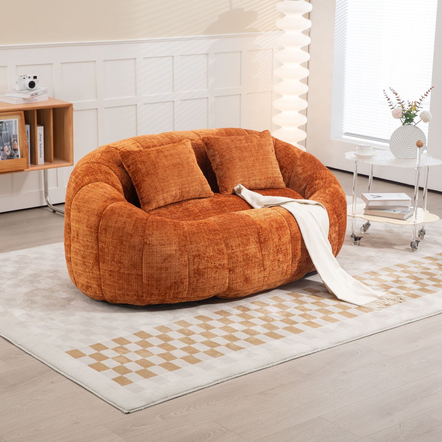 Bean Bag Lazy Sofa, Durable Comfort Lounger High Back Bean Bag Chair Couch