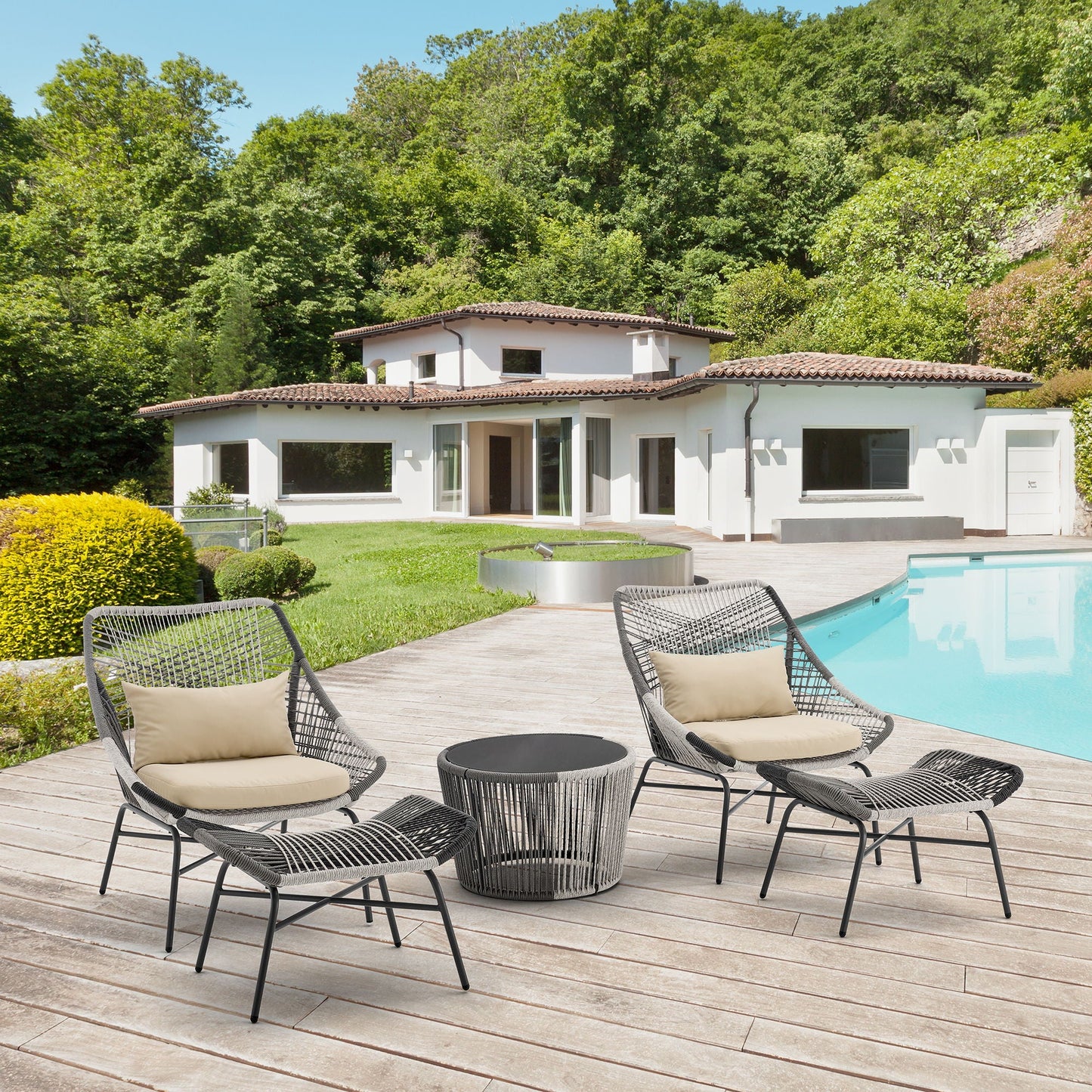Ashland - 5 Piece Outdoor Conversation Set