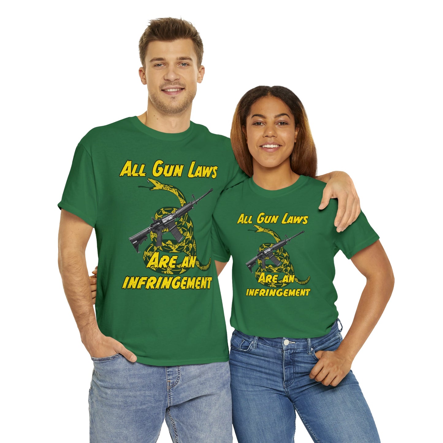 All Gun Laws Are Infringements AR15 Gadsden T-Shirt