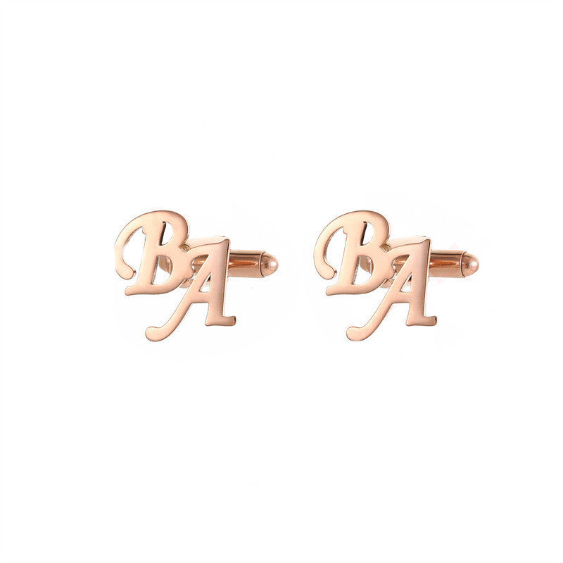 Fashionable DIY French Men's Stainless Steel Cufflinks