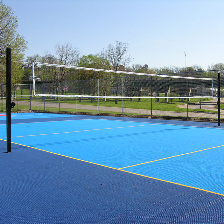 Douglas Outdoor In-Ground Volleyball Net System with 3.5" Square Steel Posts