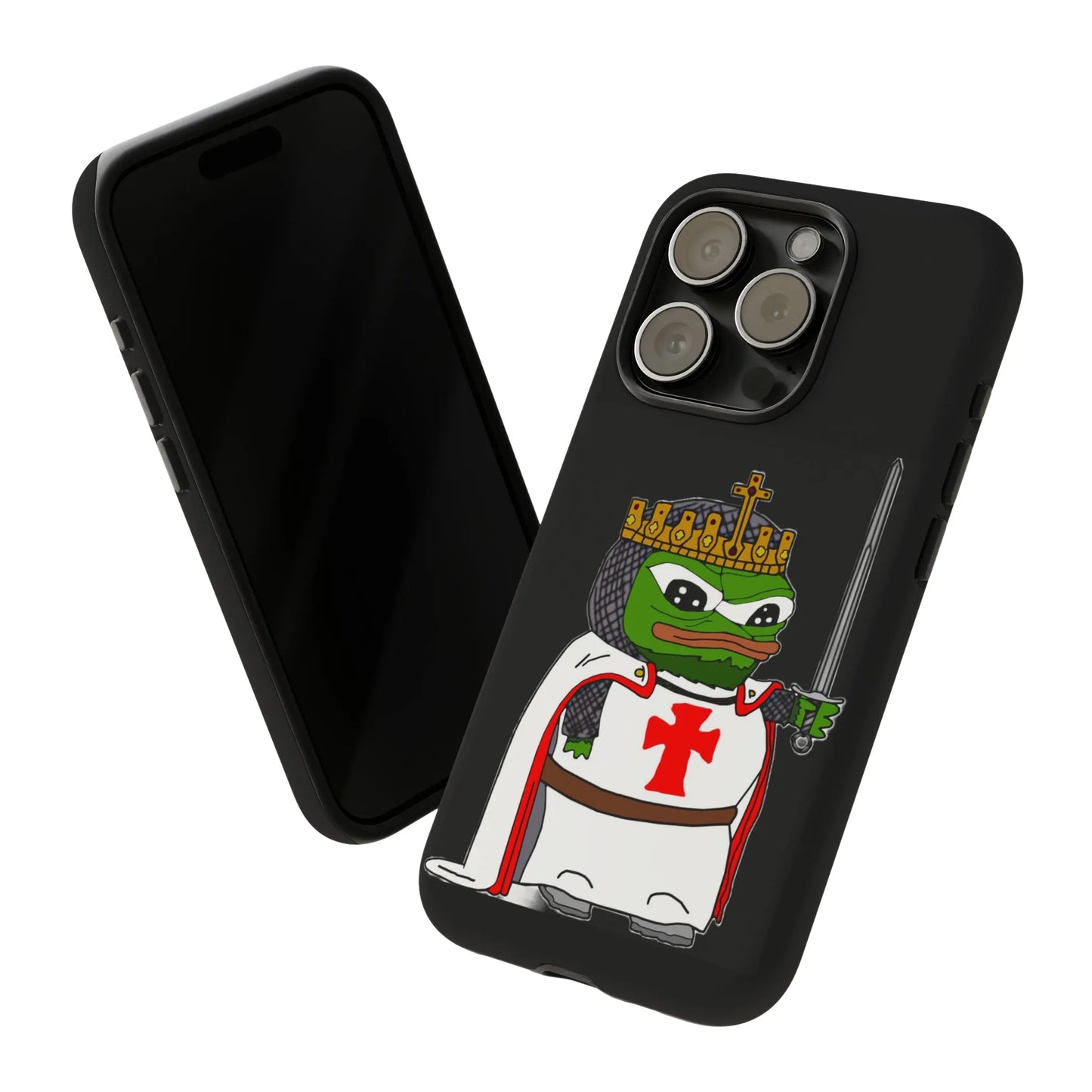 Crusader Pepe Cell Phone Case - Deus Vult Knight Phone Cover - 4LibertyShop.com