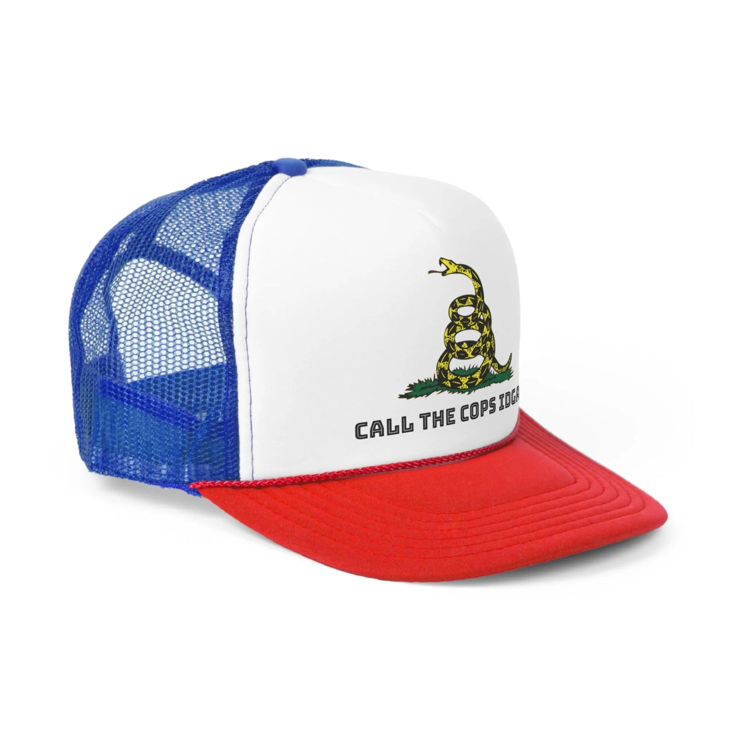 Call Cops IDGAF Gadsen Trucker Caps - 4LibertyShop.com
