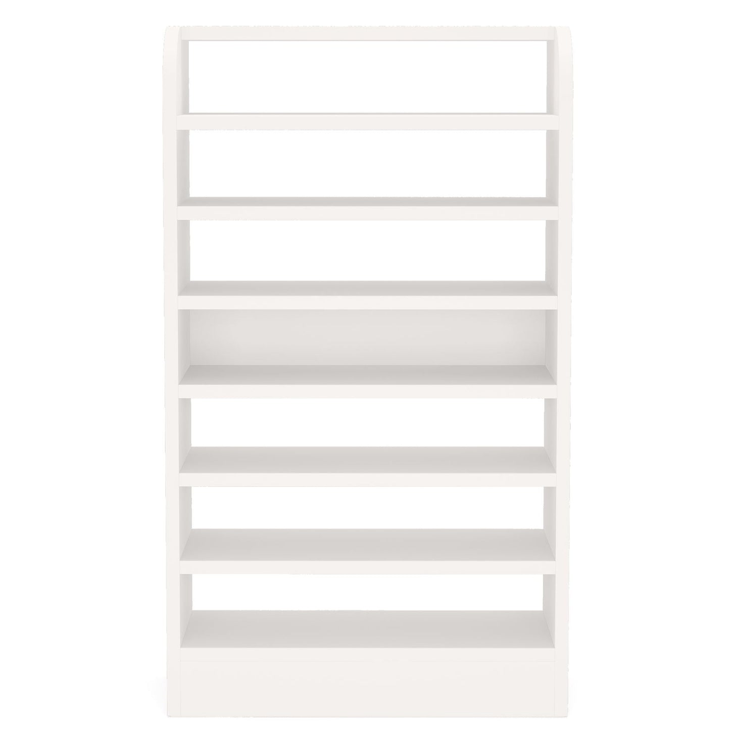 8 Tier Tall Shoe Rack, Wooden Shoe Storage Cabinet, Entryway Organizer - White