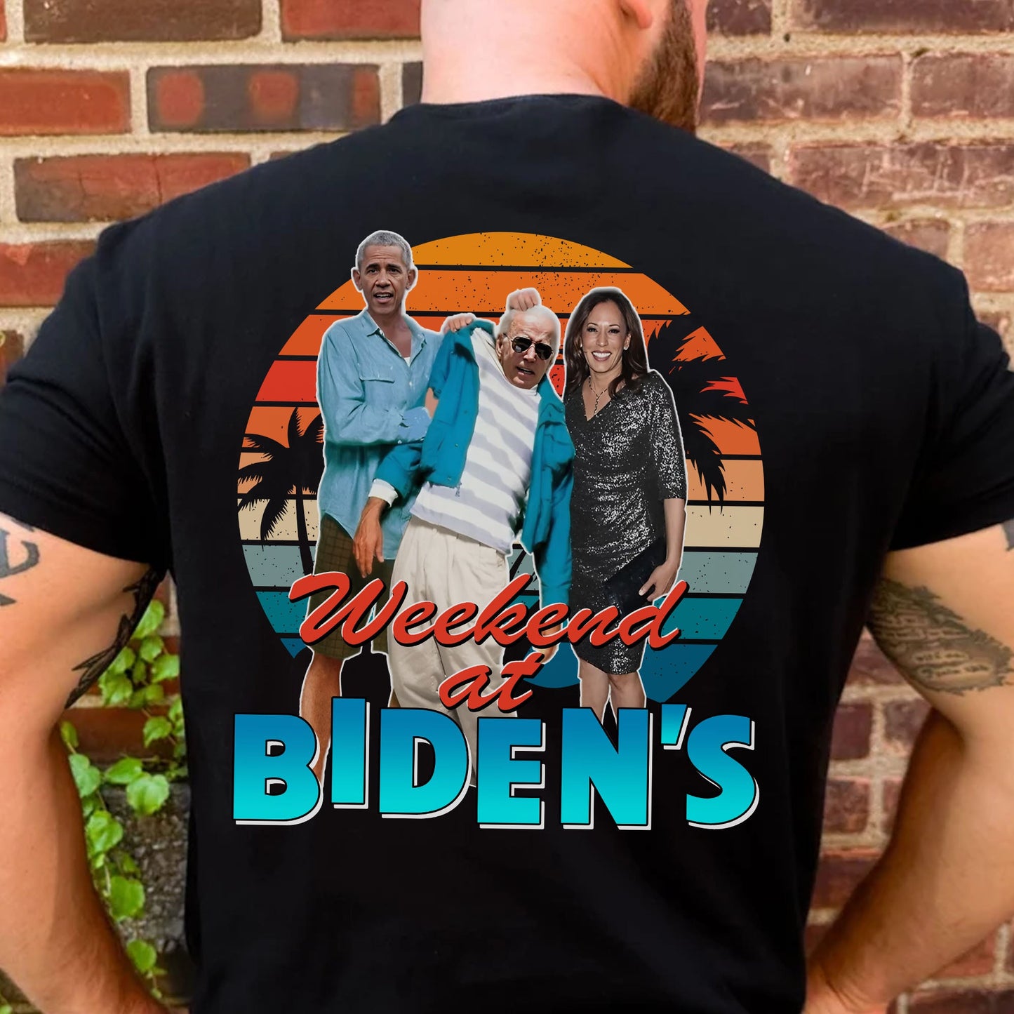 Weekend at Biden's Unisex Shirt | Anti Biden Shirt | Republican Shirt | Trump Supporters Backside Shirt Dark C1098 - GOP