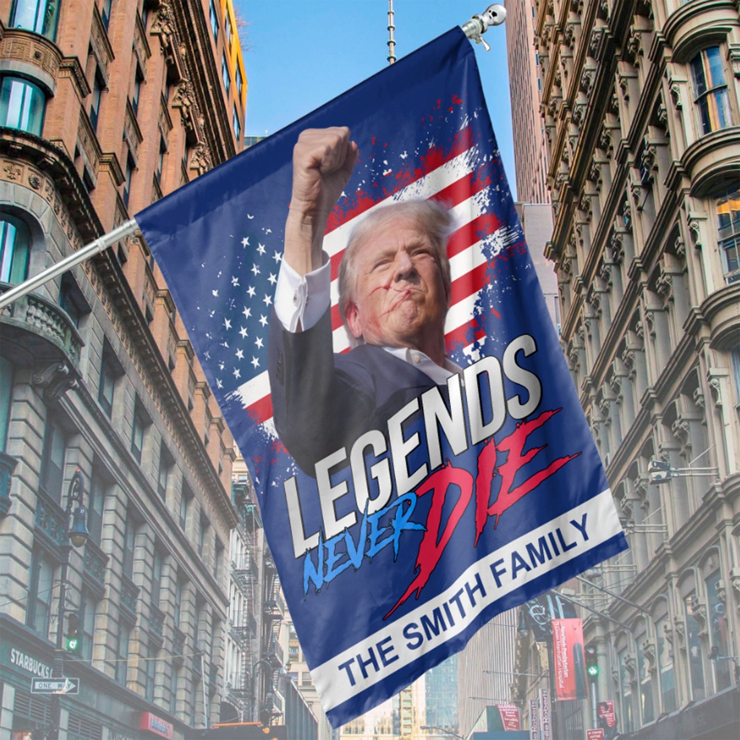 Legends Never Die | Trump Fight 2024 Flag | Trump Pennsylvania Rally | Trump Fight Garden Flag House Flag C1116 - GOP