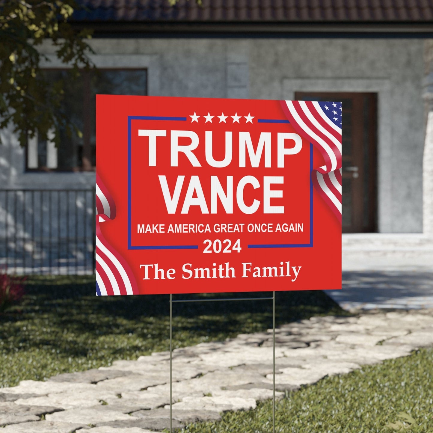 Trump Vance 2024 Yard Sign | Trump 2024 | JD Vance | Election 2024 | Trump Supporters Yard Sign C1167 - GOP