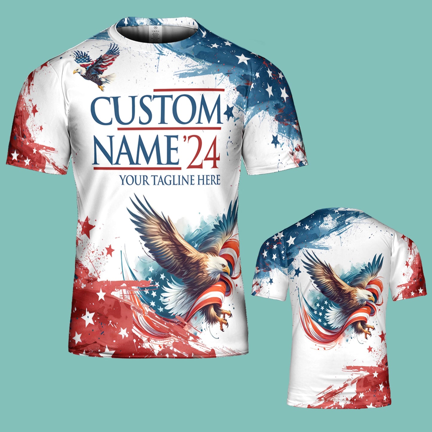 Custom Election Unisex 3D T-Shirt | Personalized Election Shirt | Custom Name All-Over Printed T-Shirt C1222 - GOP