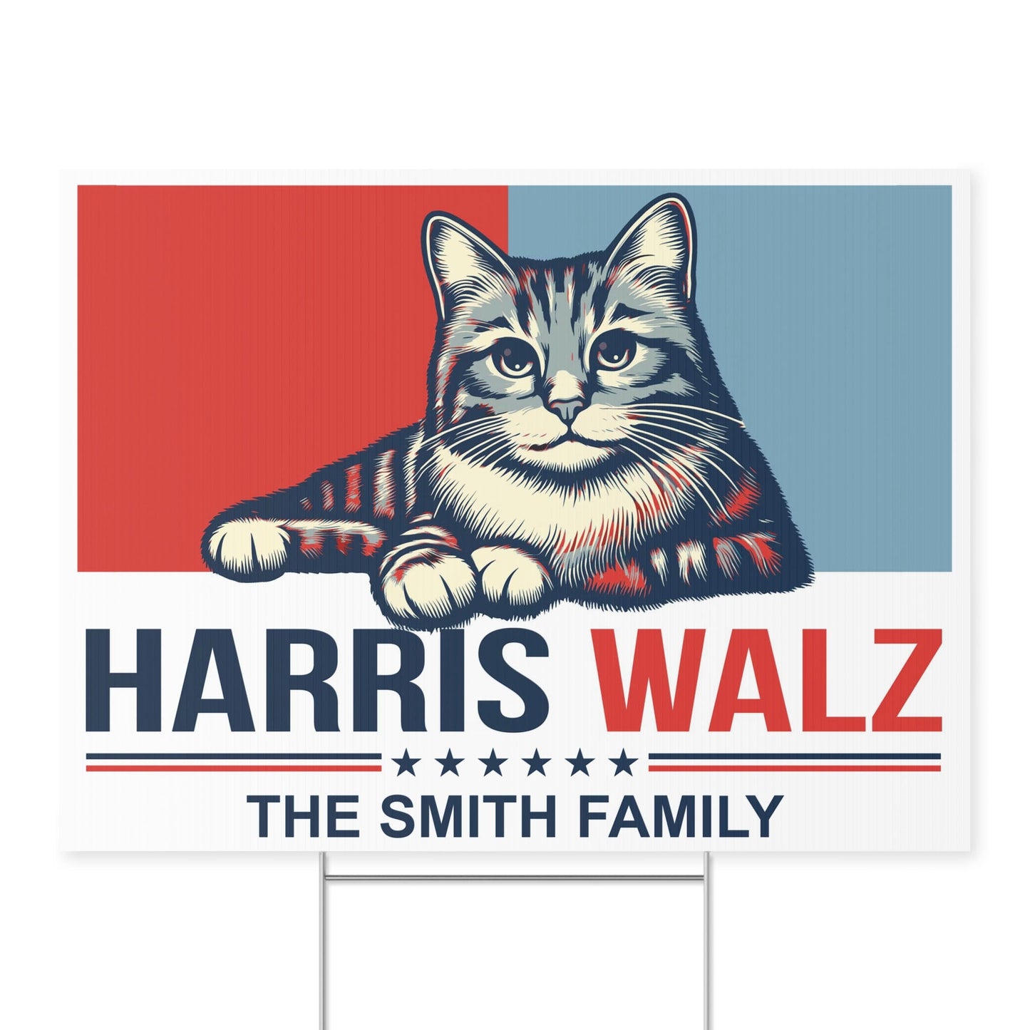 Harris Walz 2024 Cat Obviously Yard Sign | Kamala Harris 2024 Yard Sign | Democrat Yard Sign T1420