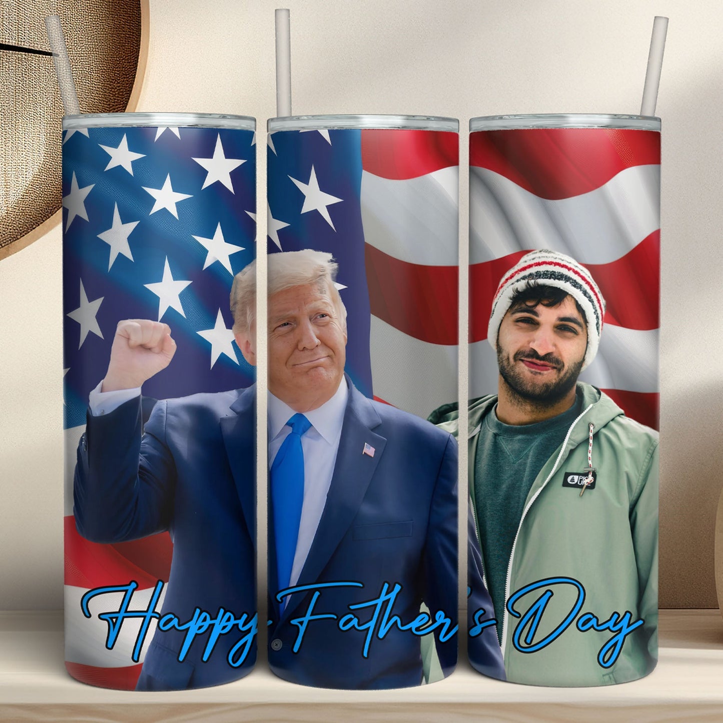 Happy Mother's Day | Personalize Photo Tumbler | Photo with Trump Skinny Tumbler | Gift For Mom 682000 - GOP