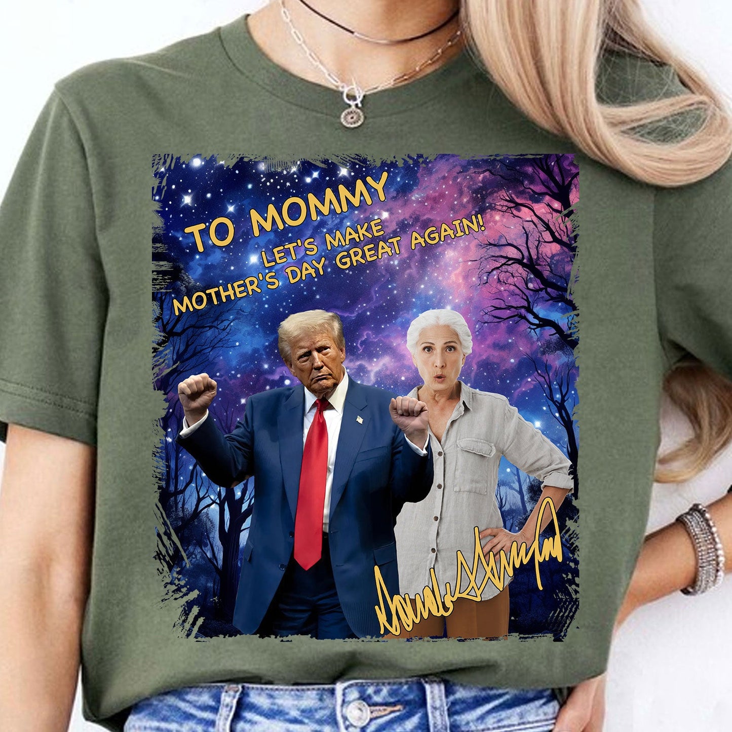 My Mom With Donald Trump Custom Photo Shirt, Mother's Day Shirt, Mother's Day Gifts, Trump 2025 Shirt 682049 - GOP