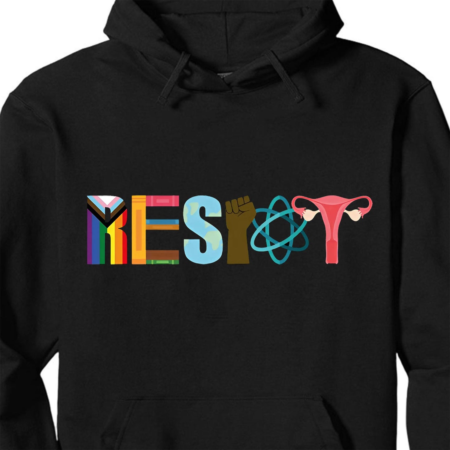 Resist with Pride, Power and Choice Shirt, 8647 Anti Trump Tee, Feminist Protest Dark Shirt 682203