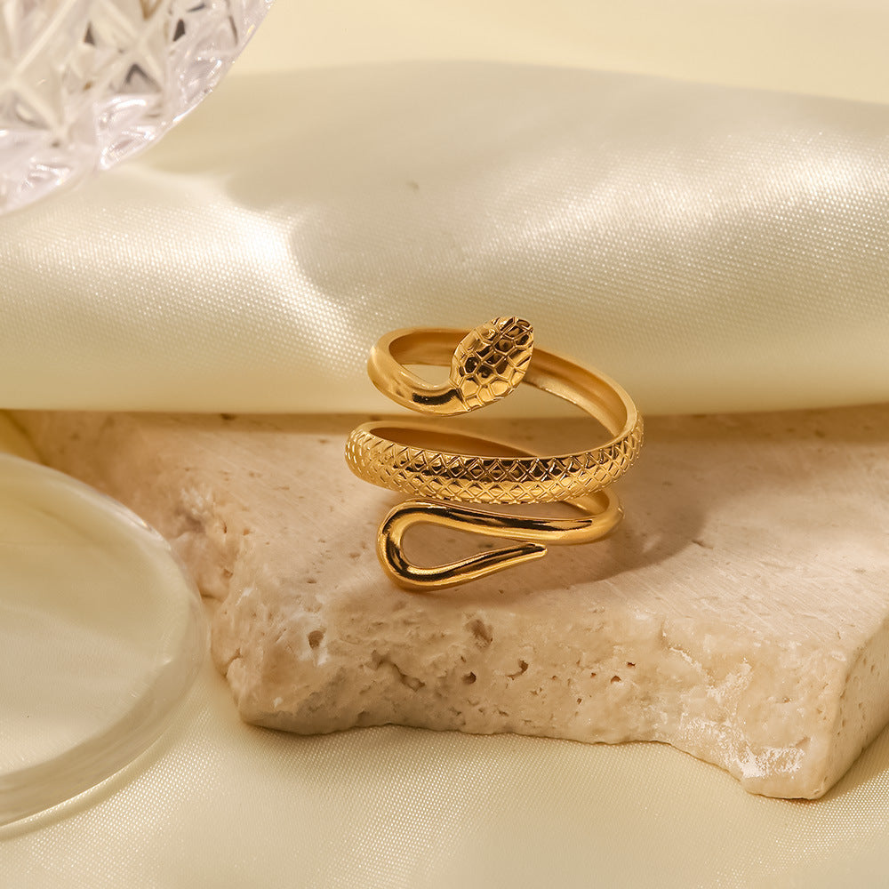 Retro style ring snake shaped ring women's ring fashionable temperament bracelet