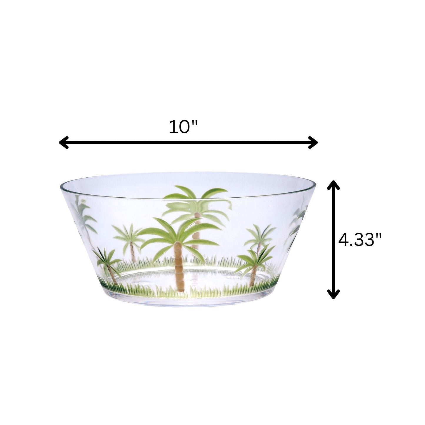 Palm Tree Acrylic Serving Bowls