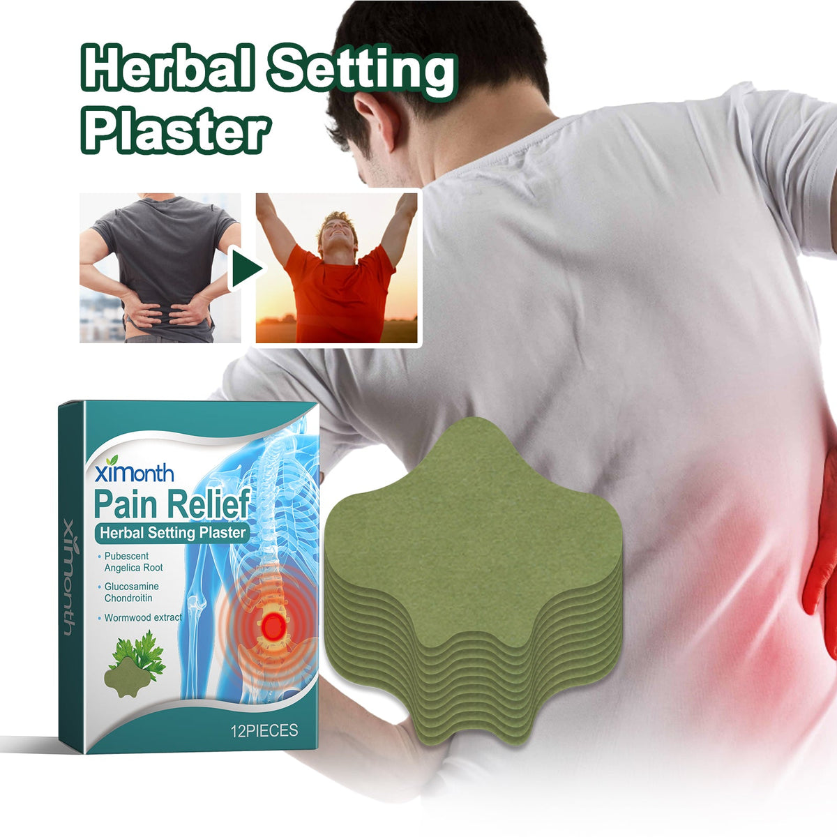 Herbal Setting Plaster, Relieve Aching Muscles And Bones From Sitting ...