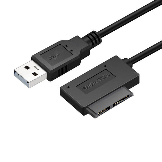 Notebook optical drive cable SATA to USB adapter cable 6+7P SATA to USB 2.0 easy drive cable adapter box