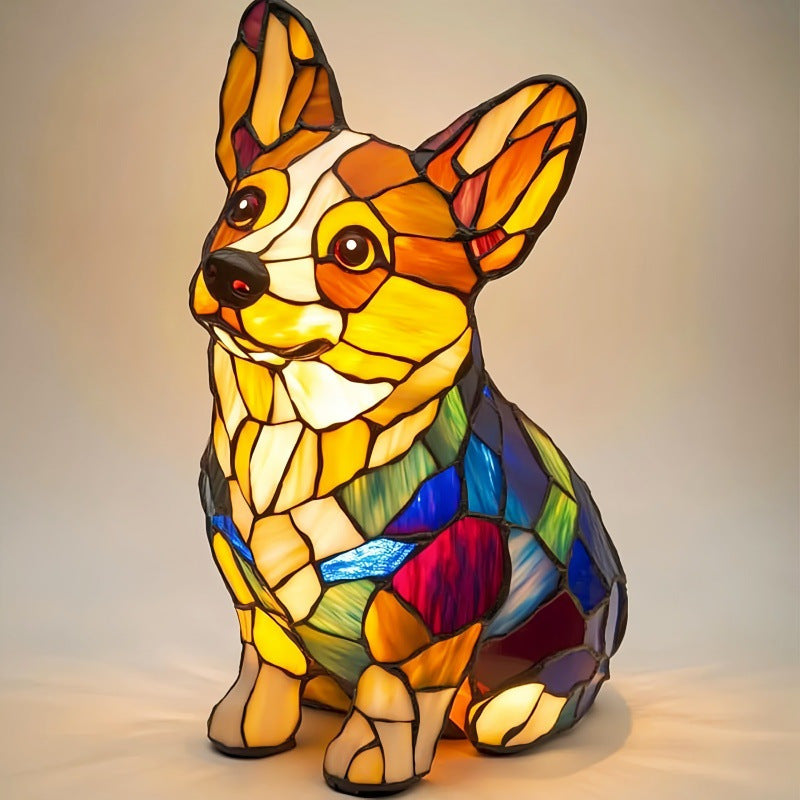 Animal resin LED night light, a cute bedside lamp for living rooms and bedrooms.