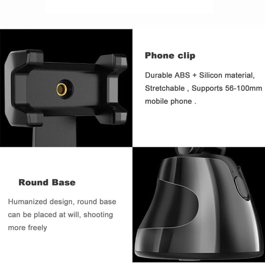 Portable All-in-one Auto Smart Shooting Selfie Stick ,  360 Rotation Auto Face Tracking Object Tracking vlog Camera Phone Holder