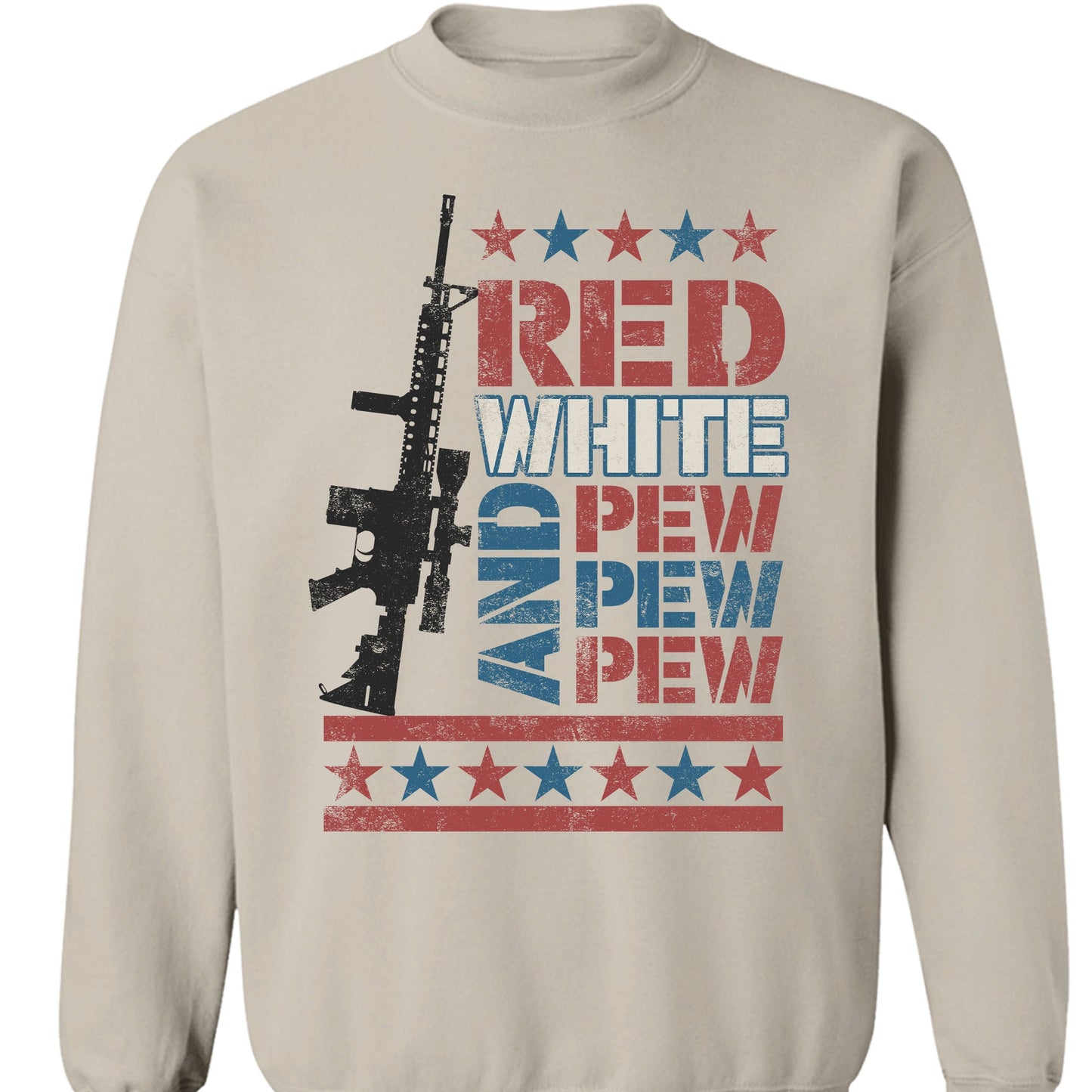 Red White and Pew Pew Pew Unisex Shirt | 4th of July Shirt | Retro America Patriotic Shirt Bright C1055