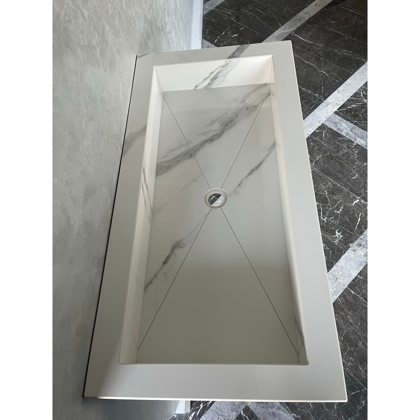 Custom Extra Statuario Polished Porcelain Sink (ES-051)