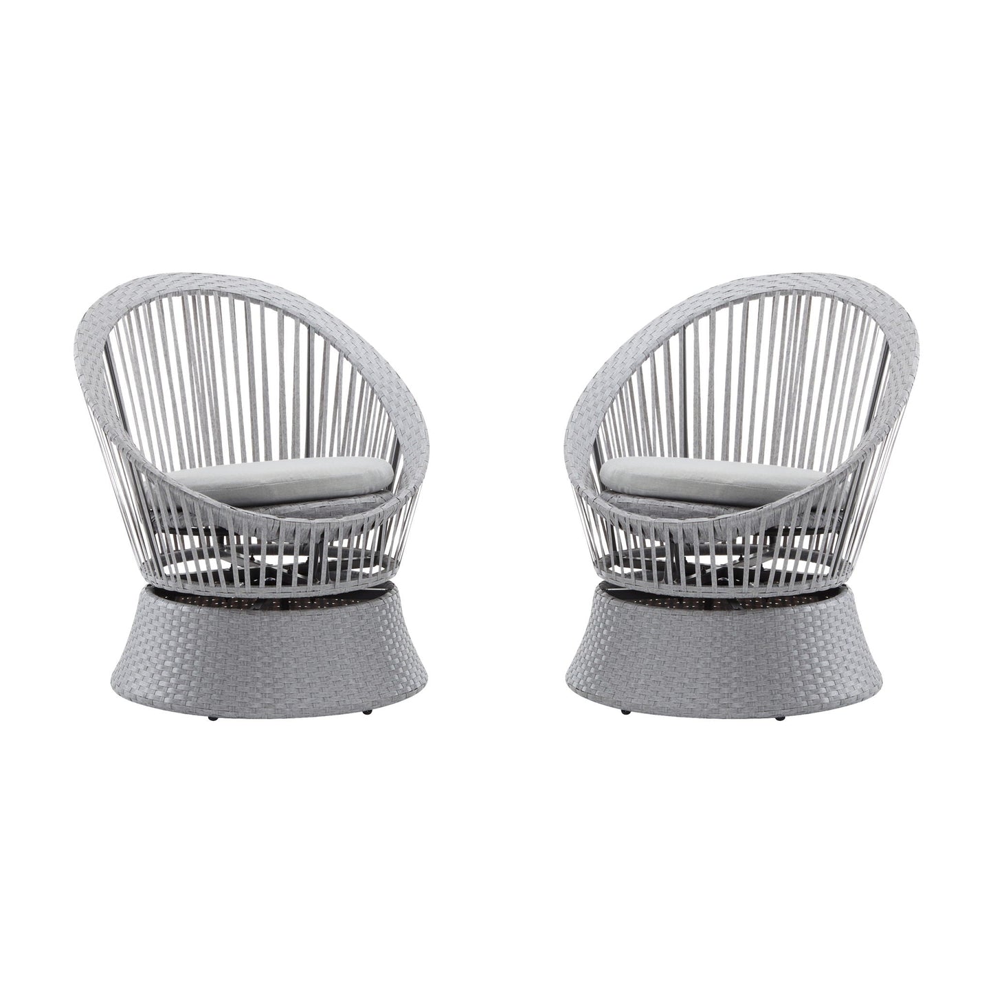 Modern Swivel Wicker Lounge Chair With Round Design