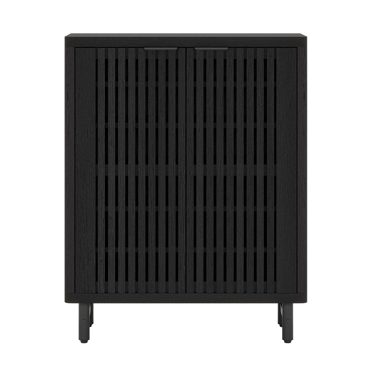 6 Tier Shoe Cabinet With Louvered Doors