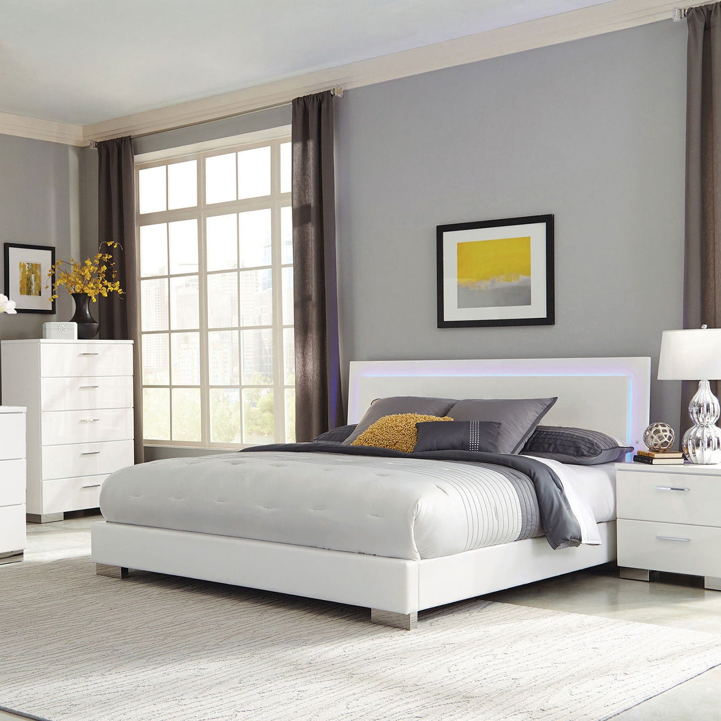 Dulcey - 2 Drawer Nightstand - Gloss White