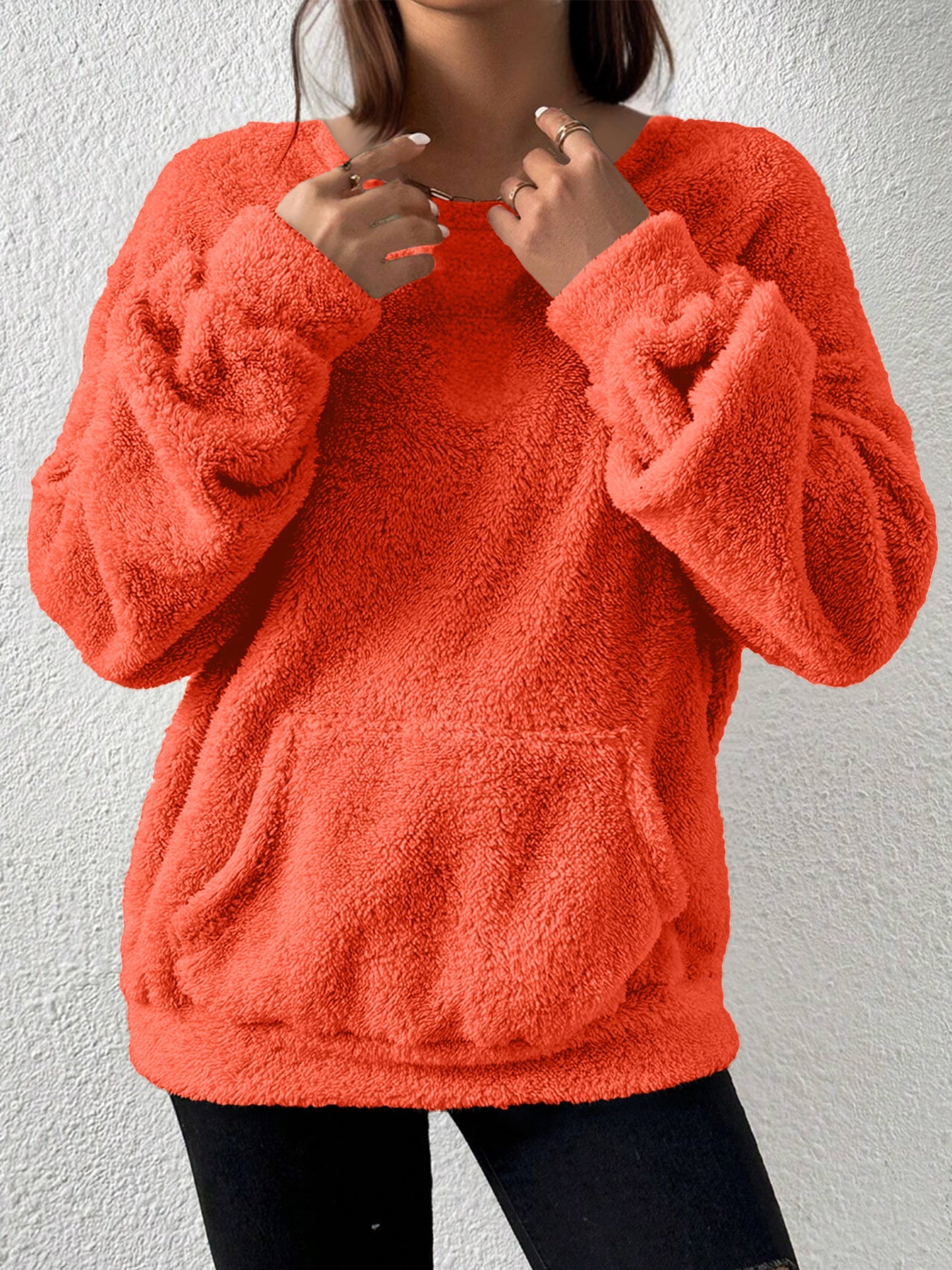 Women's Casual Fashion Solid Color Long-sleeved Sweater