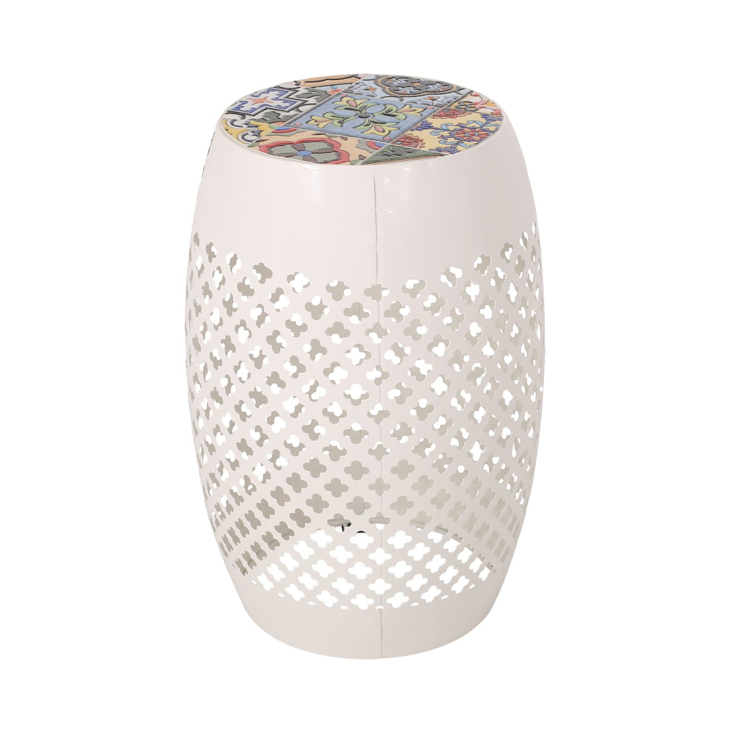 Roswell Outdoor Side Table With Mosaic Tile Top