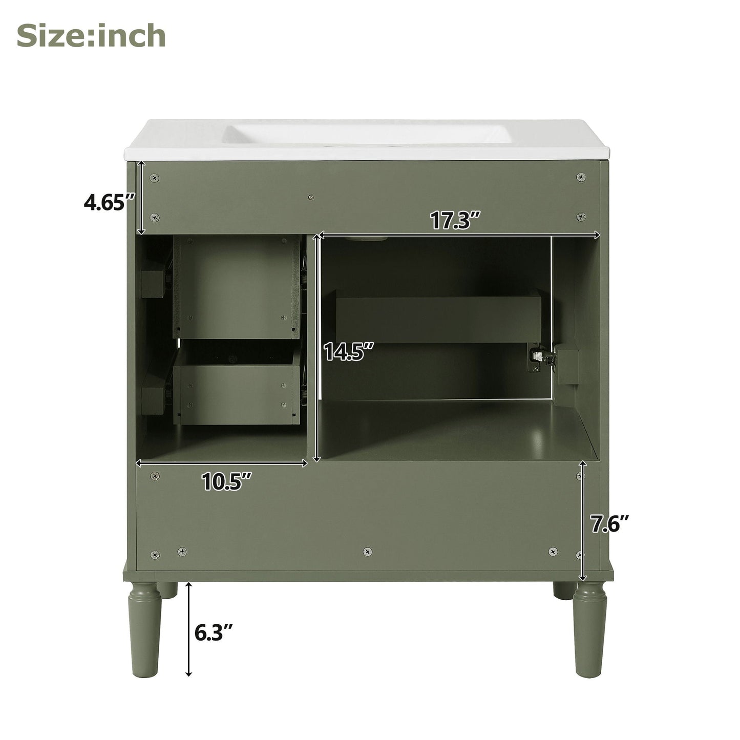 Traditional Bathroom Vanity Set With Soft Close Doors