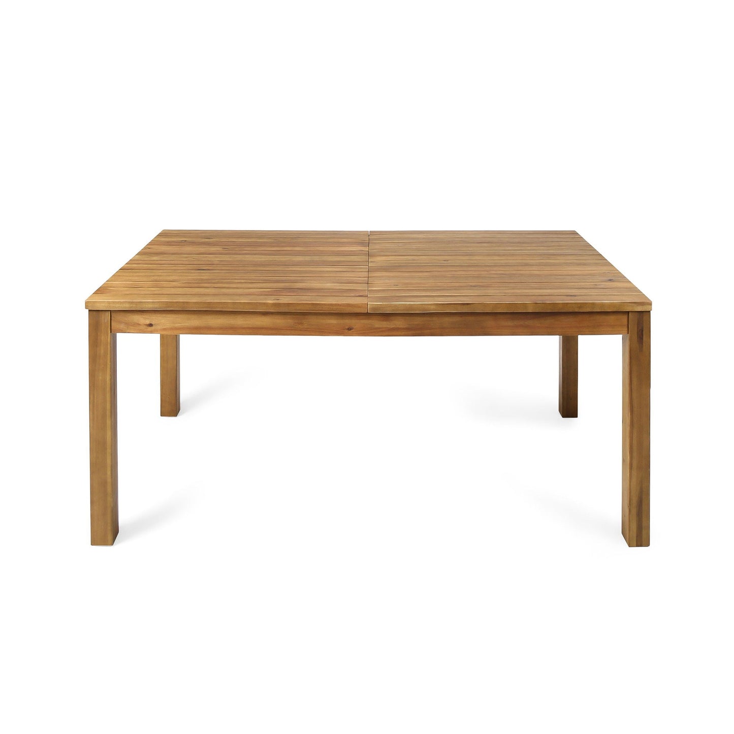 Wilson Expandable Dining Table With Slat Design - Teak Acacia Wood