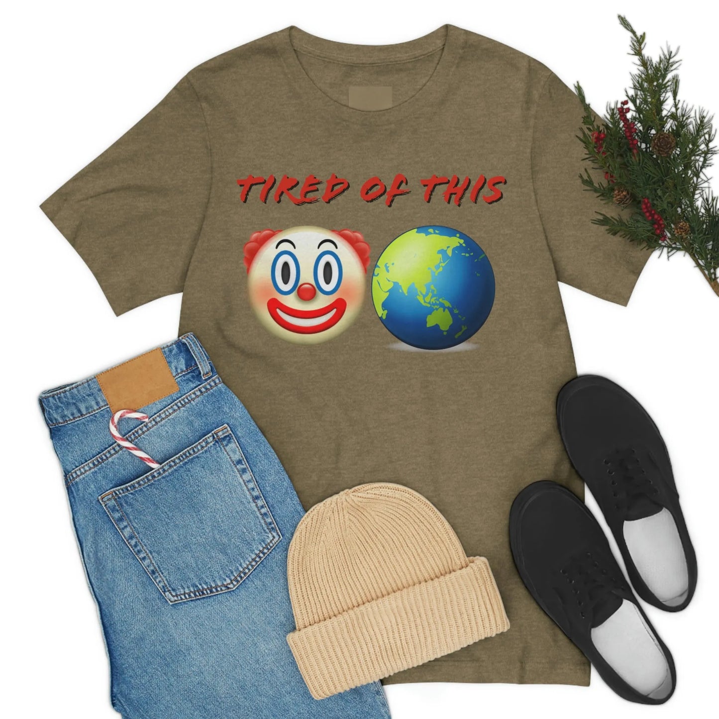 Tired Of This Clown World Emoji T-Shirt