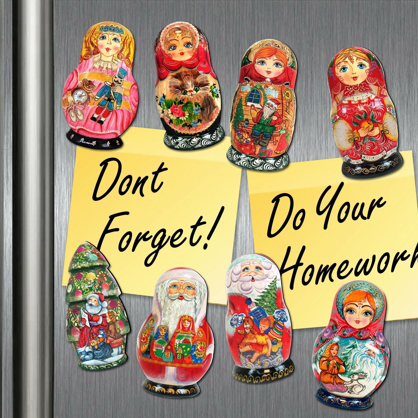 Prosperity Cornucopia Refrigerator Eco Wood Magnets Set of 3