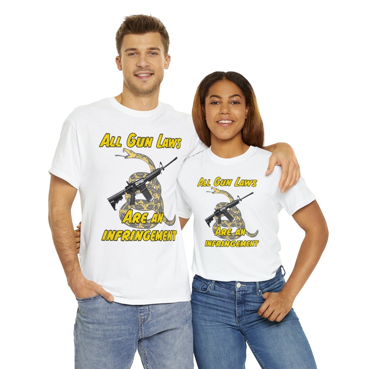 All Gun Laws Are Infringements AR15 Gadsden T-Shirt