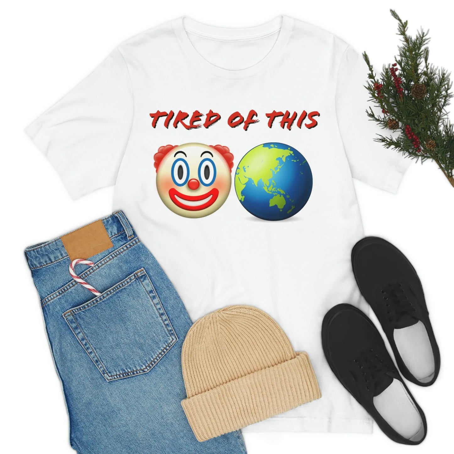 Tired Of This Clown World Emoji T-Shirt